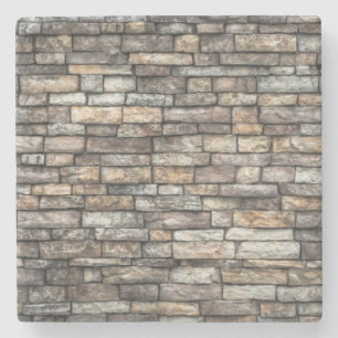 Grey Stone Wall Coaster