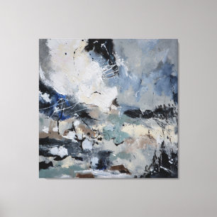 grey stones canvas print
