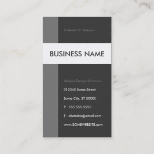 grey streamline business card