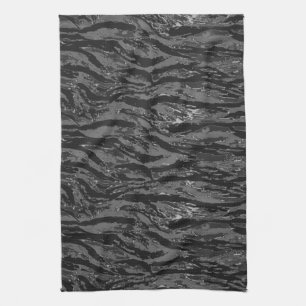 Grey Striped Camo Tea Towel