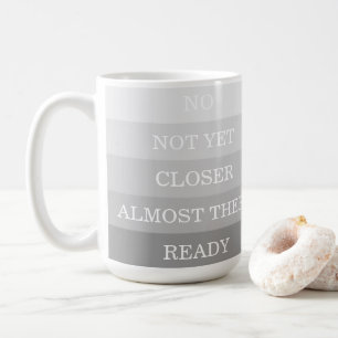 Grey Striped Do Not Disturb While Drinking Coffee Mug