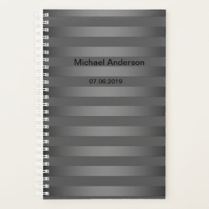 Grey, striped, gradient, grey stripes, simple planner