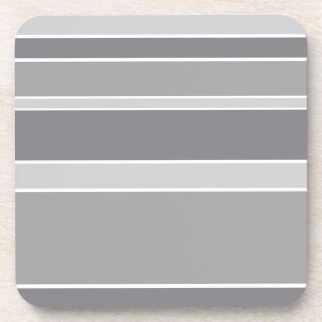 Grey stripes coaster (Front)