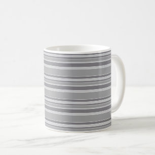 Grey stripes coffee mug