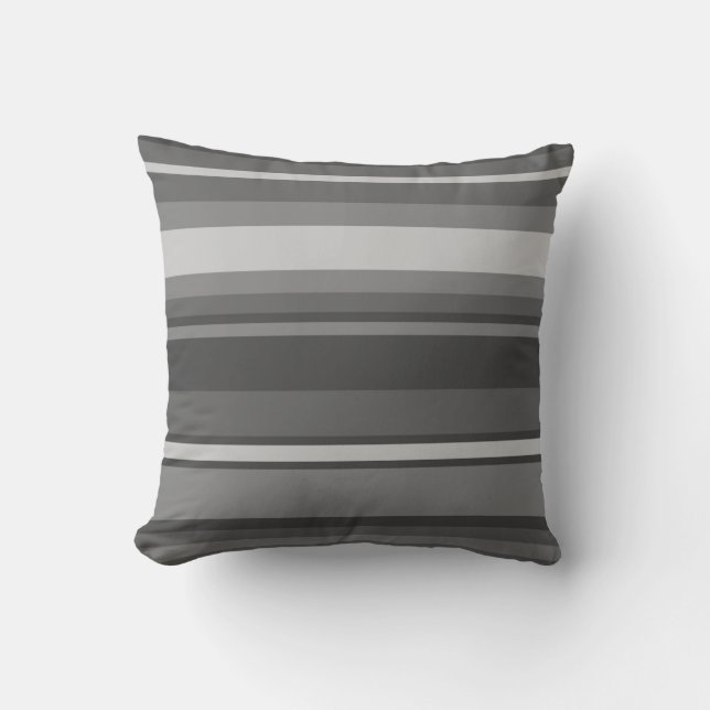 Grey stripes cushion (Front)