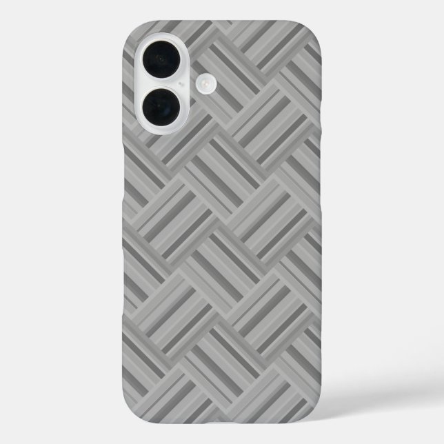 Grey stripes diagonal weave pattern Case-Mate iPhone case (Back)