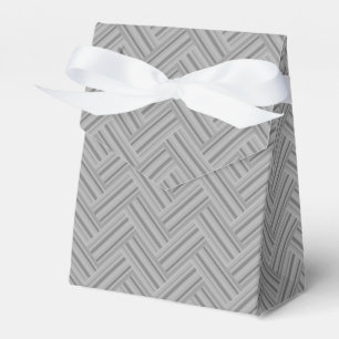 Grey stripes double weave pattern favour box