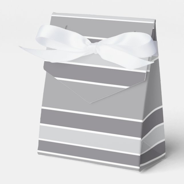 Grey stripes favour box (Front Side)