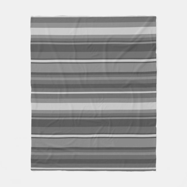 Grey stripes fleece blanket (Front)