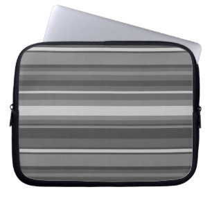 Grey stripes laptop sleeve