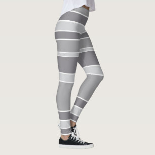 Grey stripes leggings