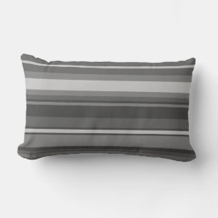 Grey stripes lumbar cushion