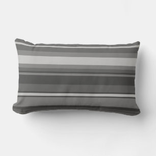 Grey stripes lumbar cushion