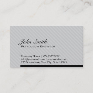 Grey Stripes Petroleum Engineer Business Card