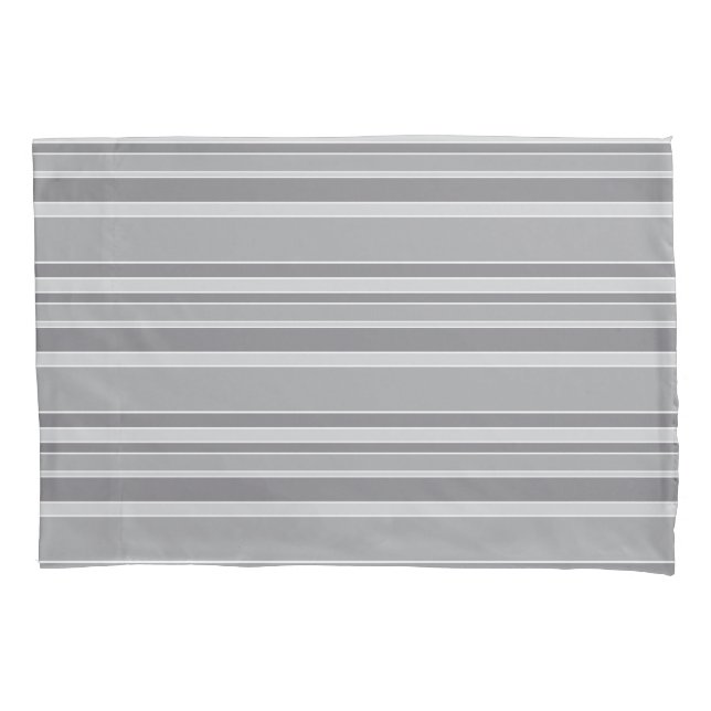 Grey stripes pillowcase (Front)