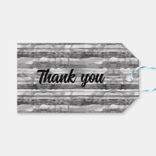 Grey stripes SCV 1b Thank you Gift Tags