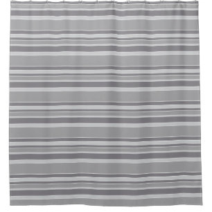 Grey stripes shower curtain
