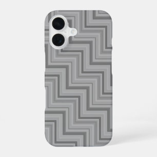 Grey stripes stairs pattern iPhone 16 case