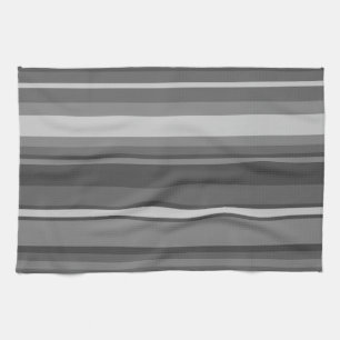 Grey stripes tea towel