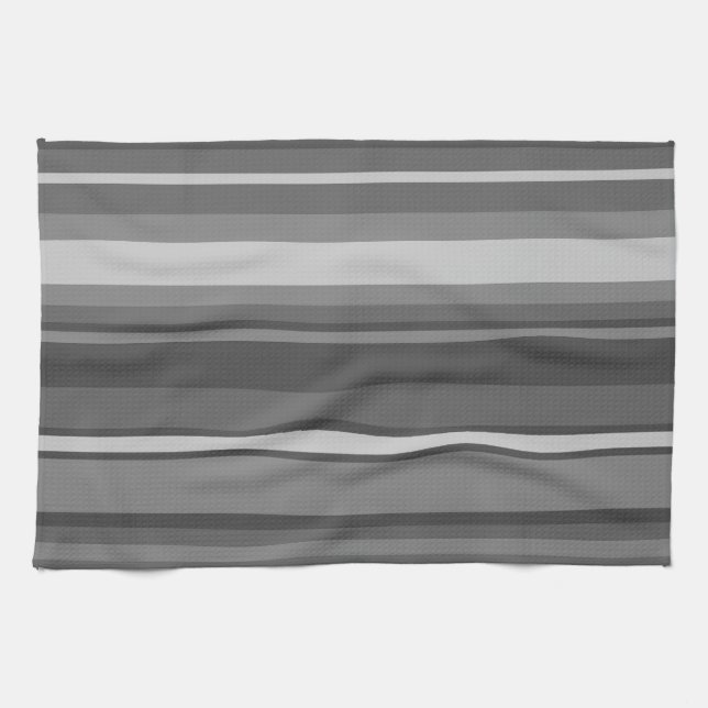 Grey stripes tea towel (Horizontal)