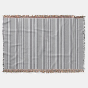 Grey stripes throw blanket