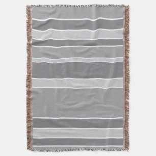 Grey stripes throw blanket
