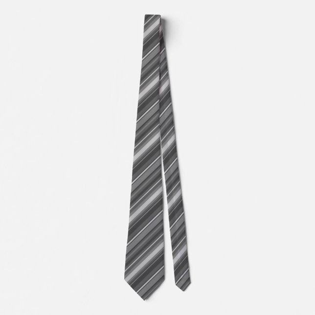 Grey stripes tie (Front)