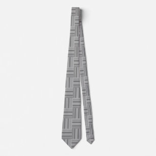 Grey stripes weave pattern tie
