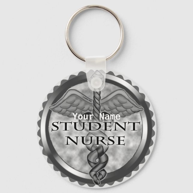 Grey Student Nurse Key Ring (Front)