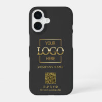 Grey Stylish Minimalist Business Logo & QR Code