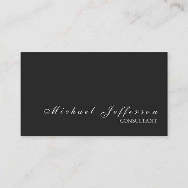 Grey Stylish Professional Modern Business Card (Front)