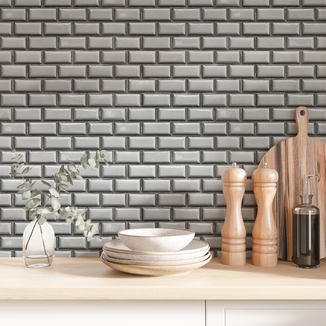 Grey Subway Tile  Wallpaper (Creator Uploaded)