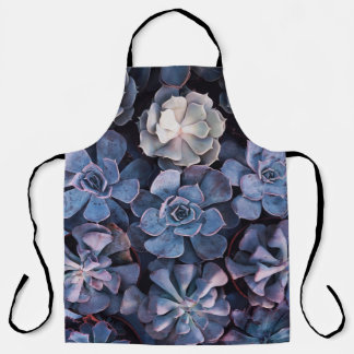 Grey succulents apron