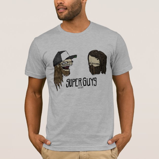 Grey Super Guys T-Shirt (Front)