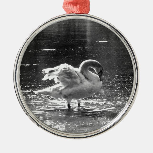 Grey Swan Holiday Ornament (Front)