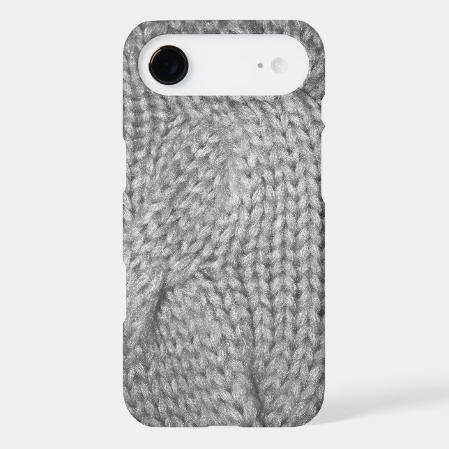 Grey Sweater knitted look, iPhone 6 case (Back)