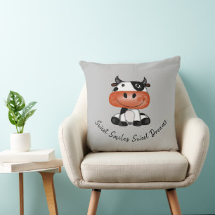 Grey Sweet Smiles - Sweet Dreams Throw Pillow