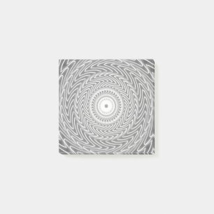 Grey swirl circles pattern post-it notes