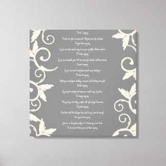 Grey Swirl "Do It Anyway" Wrapped Canvas Print