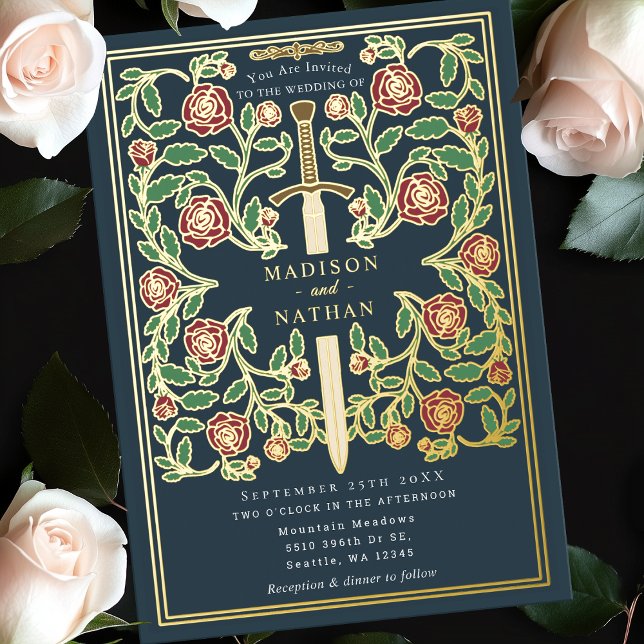 Grey Sword Floral Mediaeval Fantasy Wedding  (Creator Uploaded)