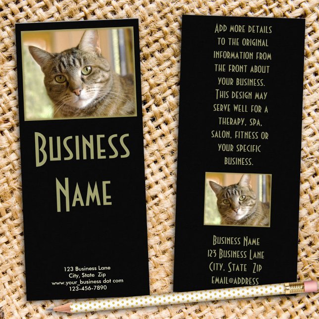 Grey Tabby Close Up Photograph Rack Card (Creator Uploaded)