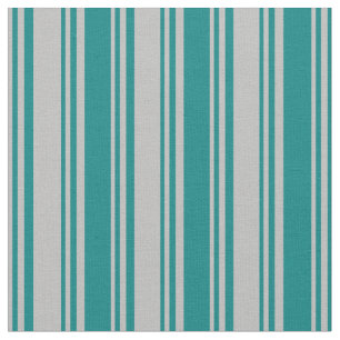Grey & Teal Stripes/Lines Pattern Fabric