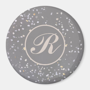 Grey Terrazzo Stone Magnet