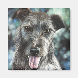 Grey terrier dog puppy magnet