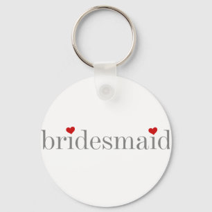 Grey Text Bridesmaid Key Ring