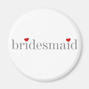 Grey Text Bridesmaid Magnet