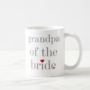 Grey Text Grandpa of Bride Coffee Mug