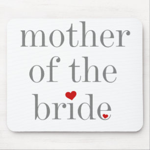Grey Text Mother of Bride Mouse Pad
