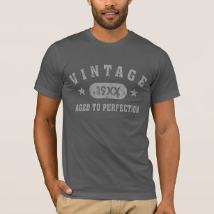 Grey Text Vintage Aged to Perfection T-shirt