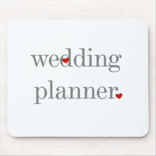 Grey Text Wedding Planner Mouse Pad
